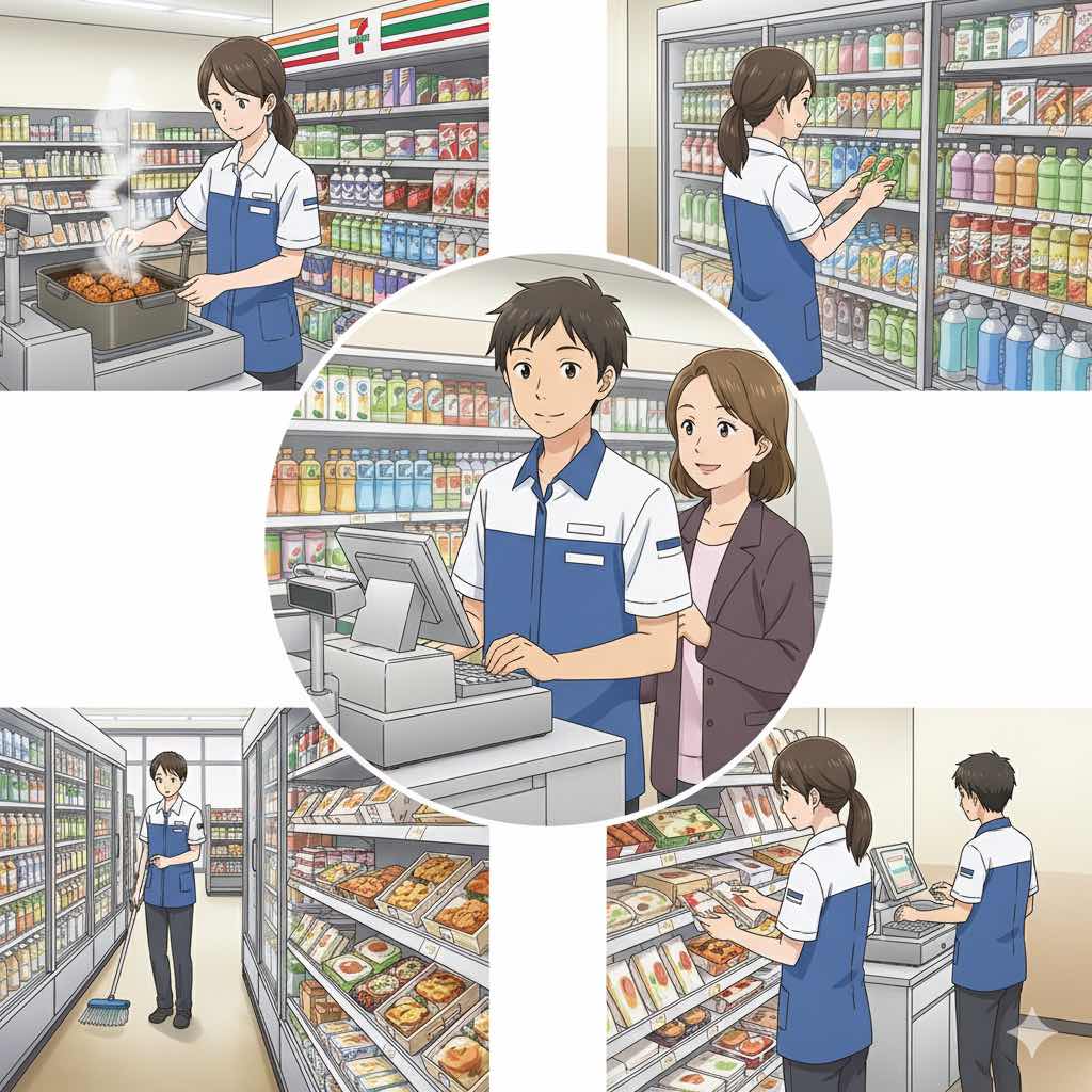 セブンイレブンバイト高校生の口コミ評判｜仕事内容