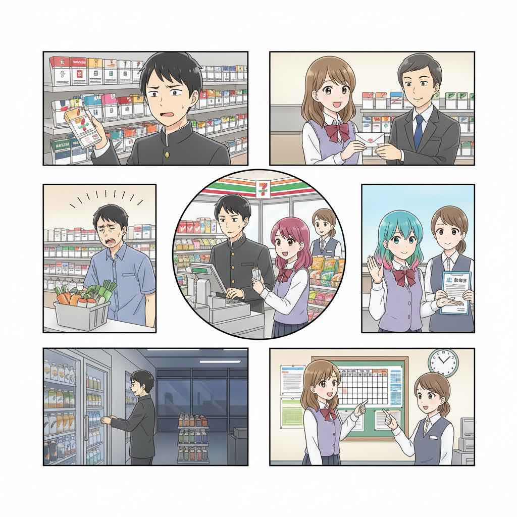 セブンイレブンバイト高校生の口コミ評判｜条件と注意点