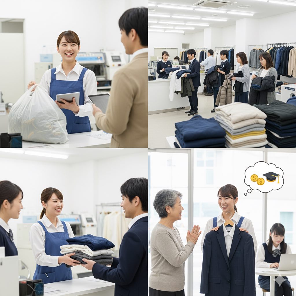 クリーニング受付バイトの口コミ評判｜きつい面を解説