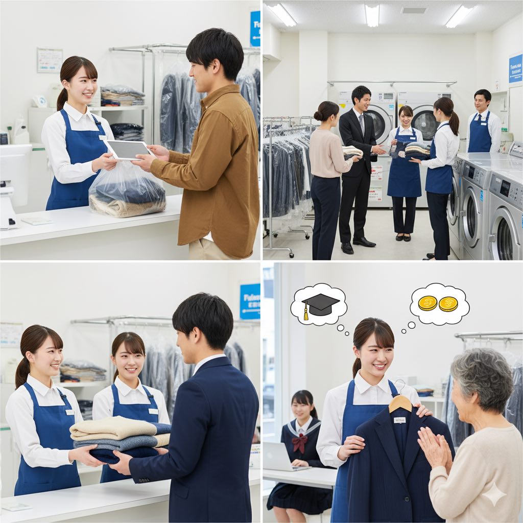 クリーニング受付バイトの口コミ評判｜楽しさや適性
