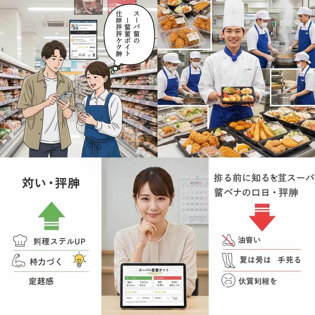 スーパー惣菜バイトの口コミ・評判と仕事内容
