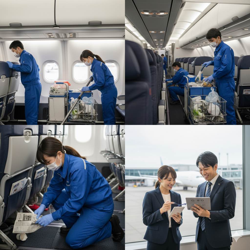 機内清掃バイトの評判・口コミ総まとめ