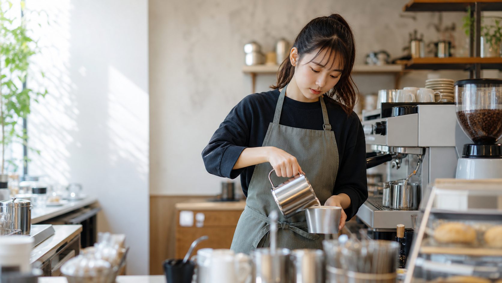 スタババイトがきついか応募前に確認するためのカフェ作業イメージ