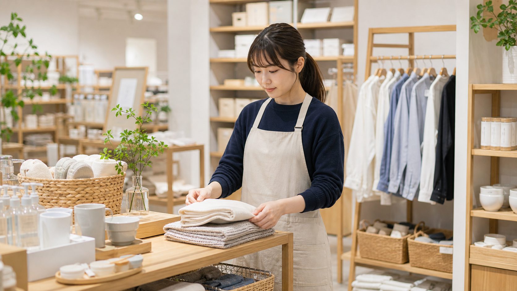 無印良品バイトがきついか応募前に確認するための生活雑貨店作業イメージ