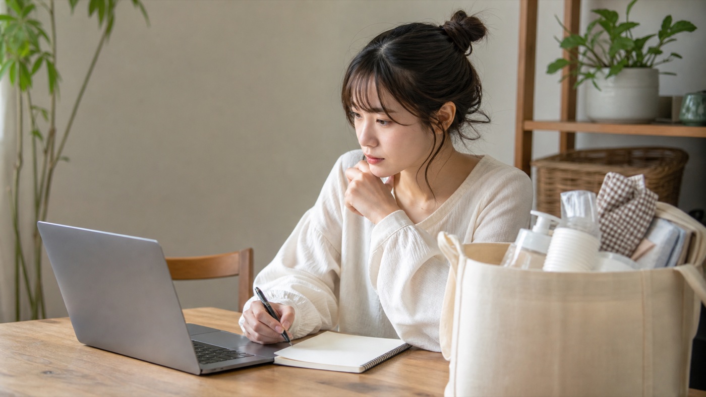 セリアバイトに応募する前に口コミやシフト条件を確認するイメージ