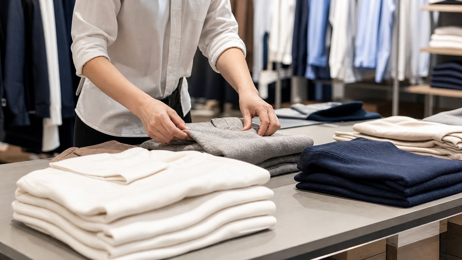 ユニクロバイトの口コミで確認したい服のたたみ直しや売り場整理のイメージ