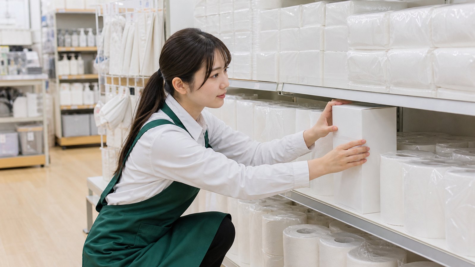 ドラッグストアで商品補充や品出しをするサンドラッグバイトのイメージ
