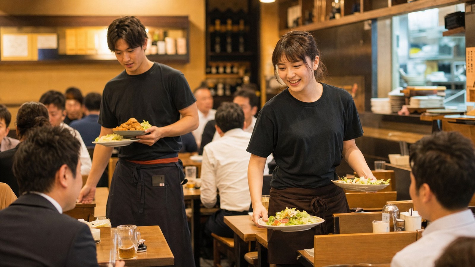 串カツ田中バイトで混雑時間帯に配膳するイメージ