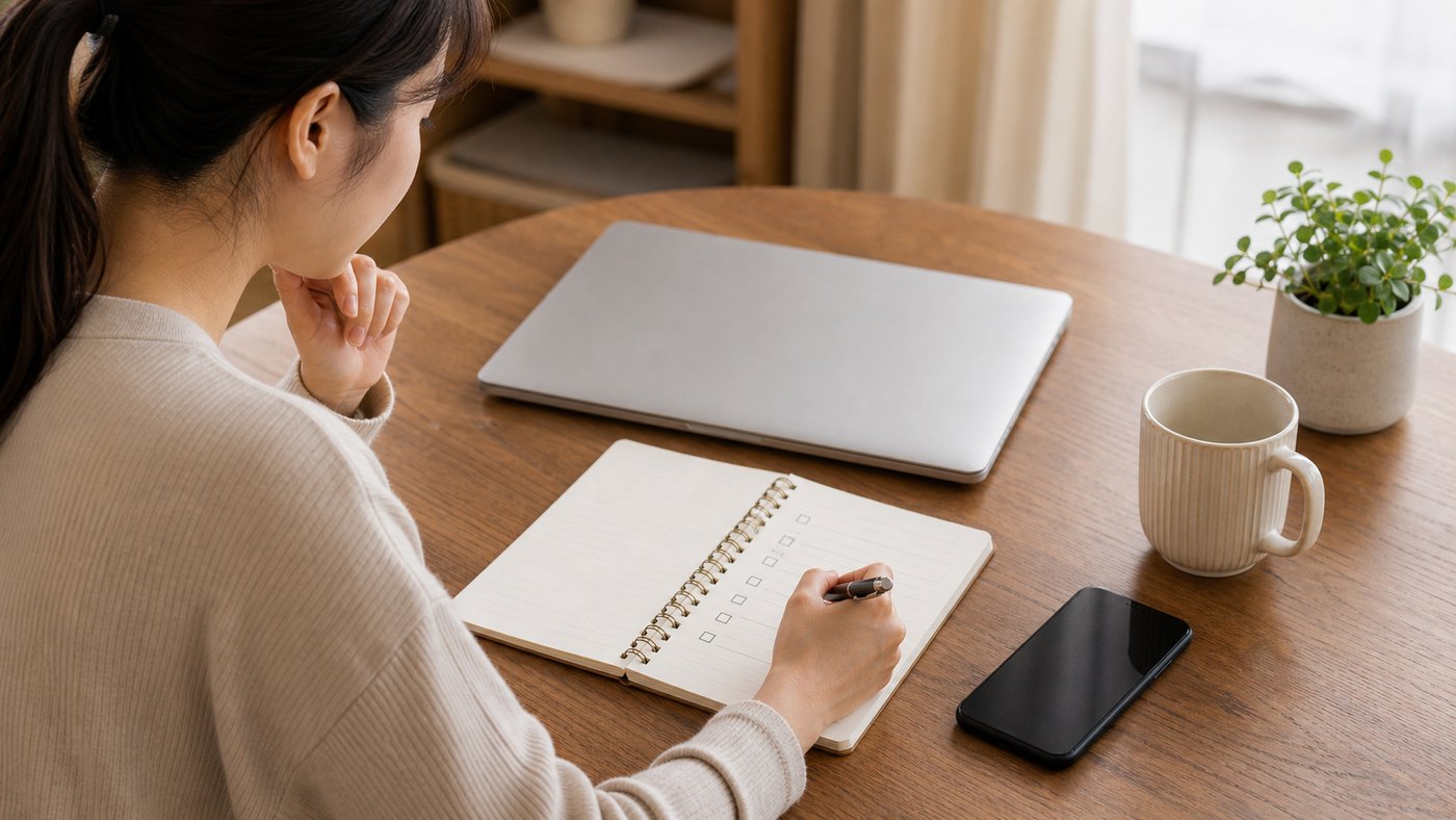 しゃぶ葉バイトに応募する前にシフトや仕事内容を確認するイメージ