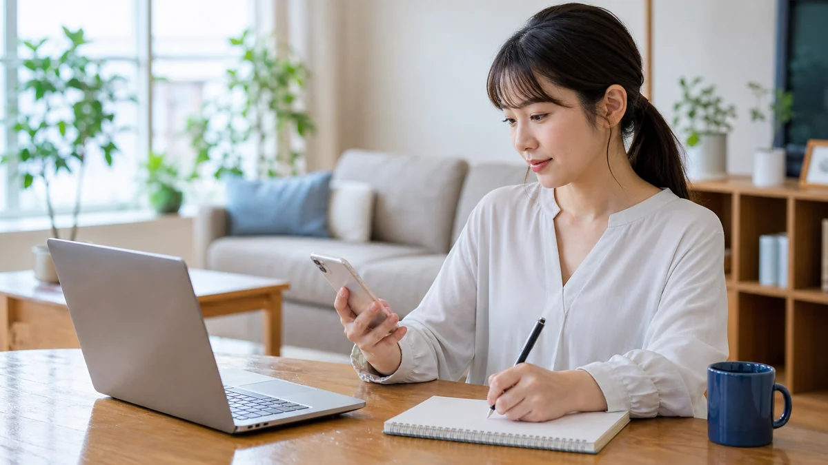 アンケートの配信が少ない時に在宅求人も比較する女性