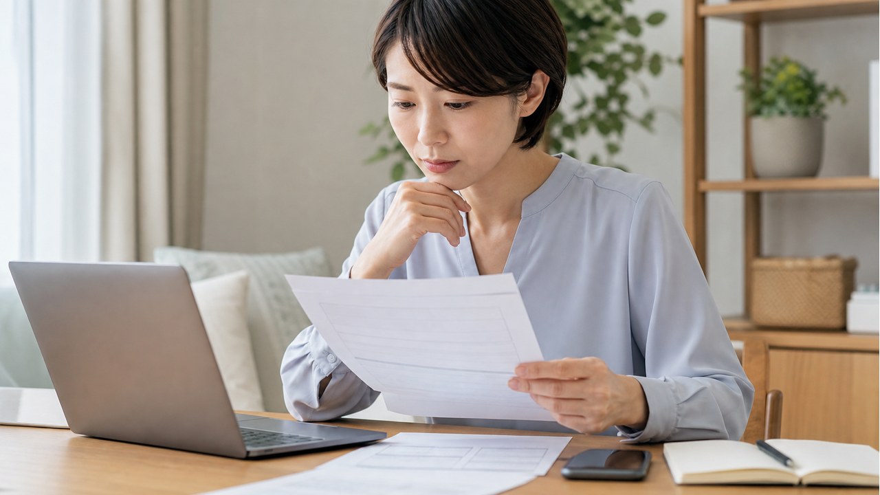 アンケートモニター登録条件と規約を確認する様子