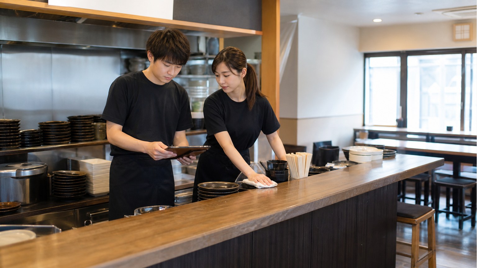 丸亀製麺バイトの口コミ評判を応募前に確認するうどん店スタッフのイメージ
