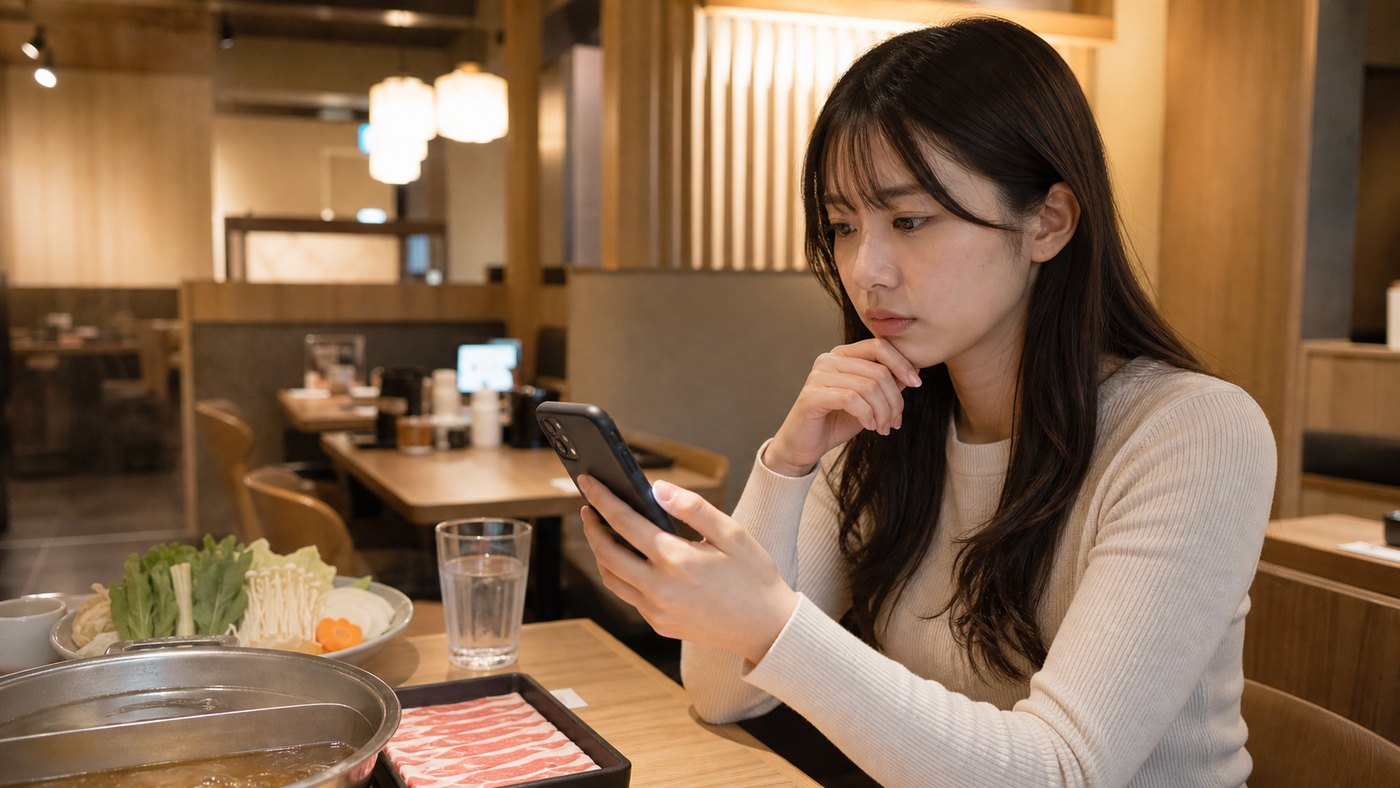 しゃぶ葉バイトの口コミやきつい点を応募前に確認する人のイメージ
