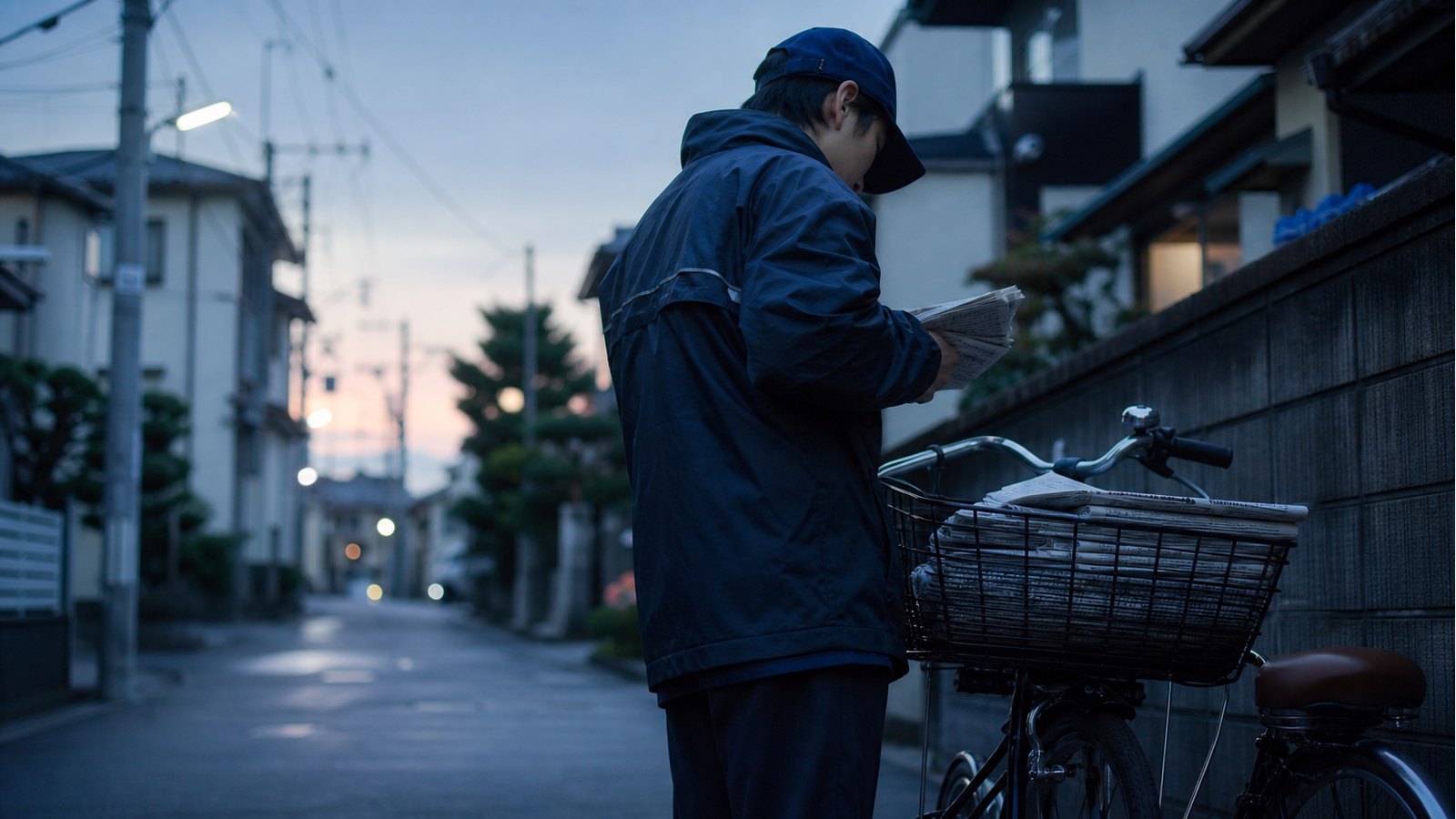新聞配達バイトがきついか早朝配達の負担を確認するイメージ
