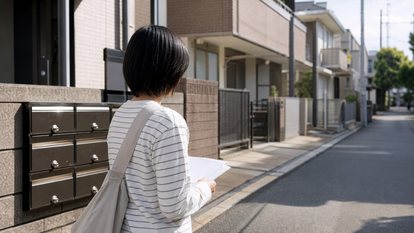 ポスティングバイトがきついか応募前に住宅街での配布作業を確認するイメージ