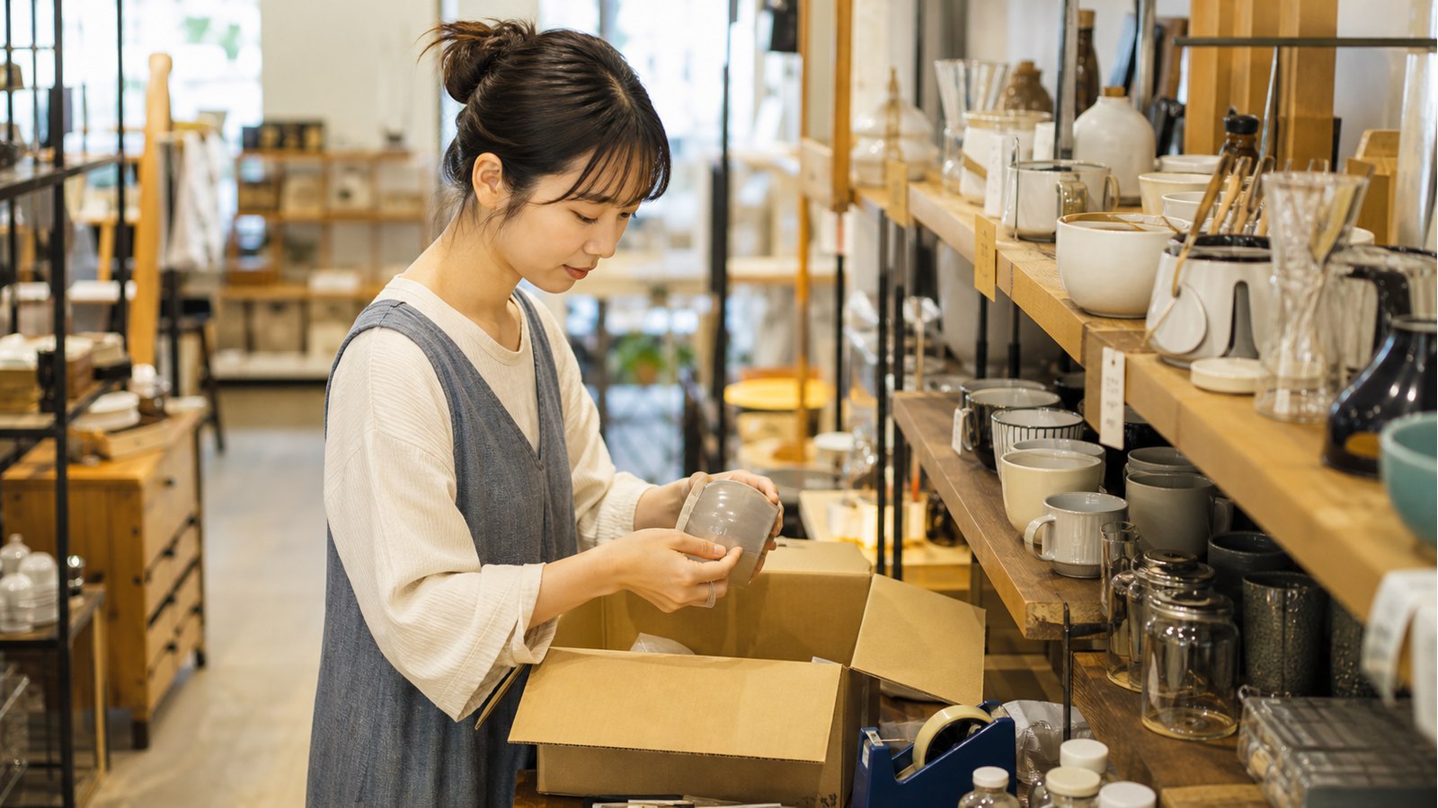 ヴィレヴァンバイトで検品や値付け品出しをするイメージ