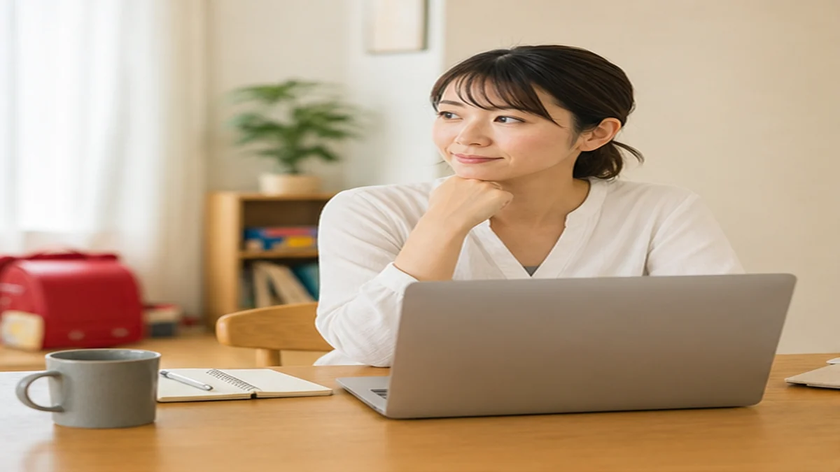 子どもがいる家庭で在宅ワークの条件を確認する親