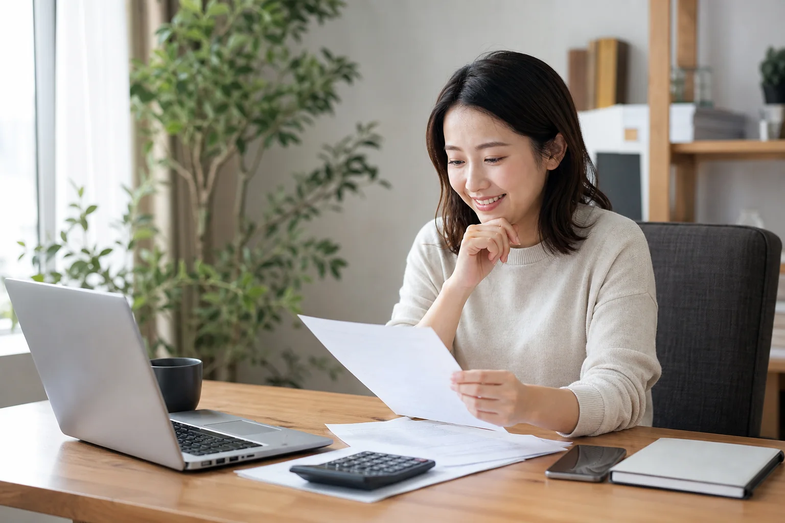 登録費用と通信費の違いを整理する女性