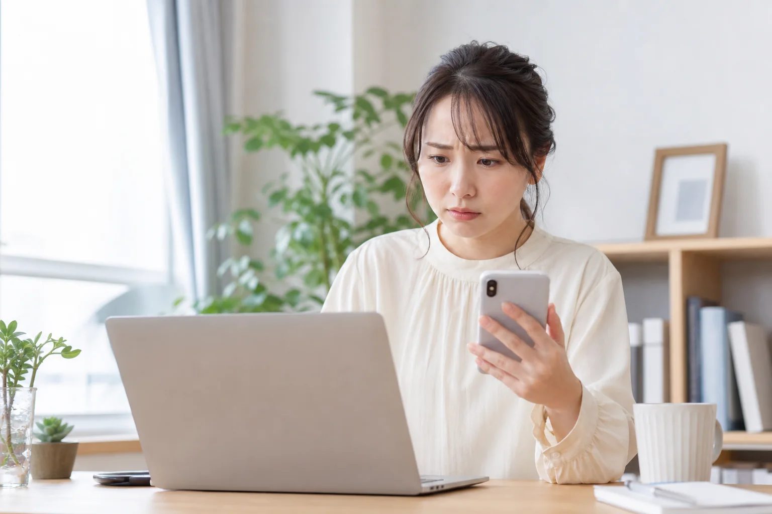 アプリとブラウザの二重登録に気づいた女性
