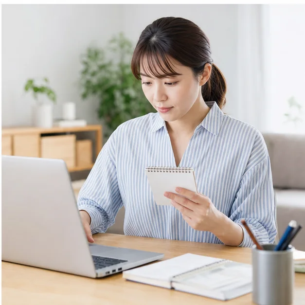 登録メールアドレス変更後の連絡管理をする女性