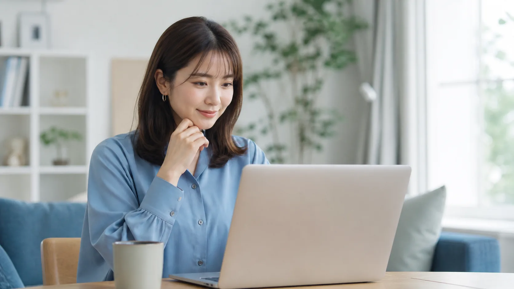 在宅収入の選択肢を比較する女性