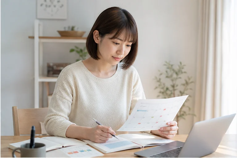 未婚でも利用できる在宅求人の条件を比較する女性
