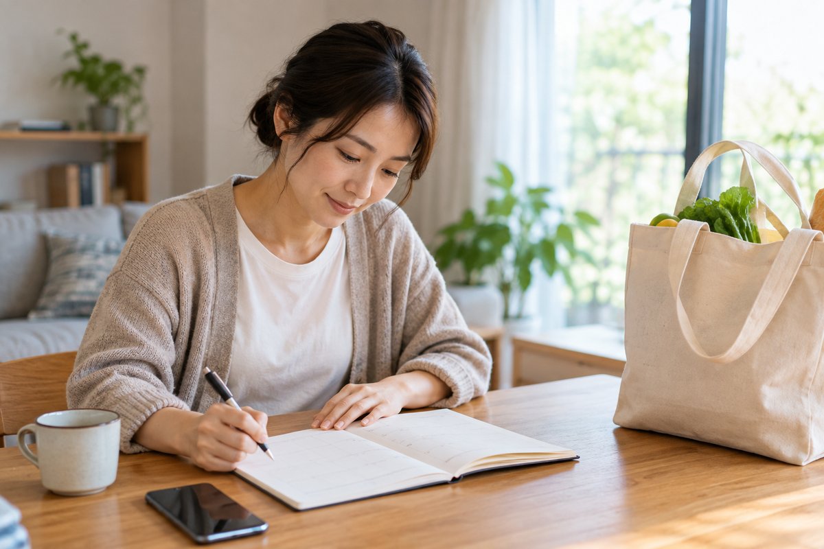 売場の勤務条件を考える人の生成イメージ