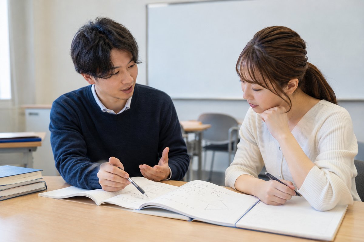 説明の練習をする生成画像