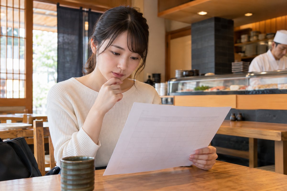 勤務条件を比較する様子の生成写真