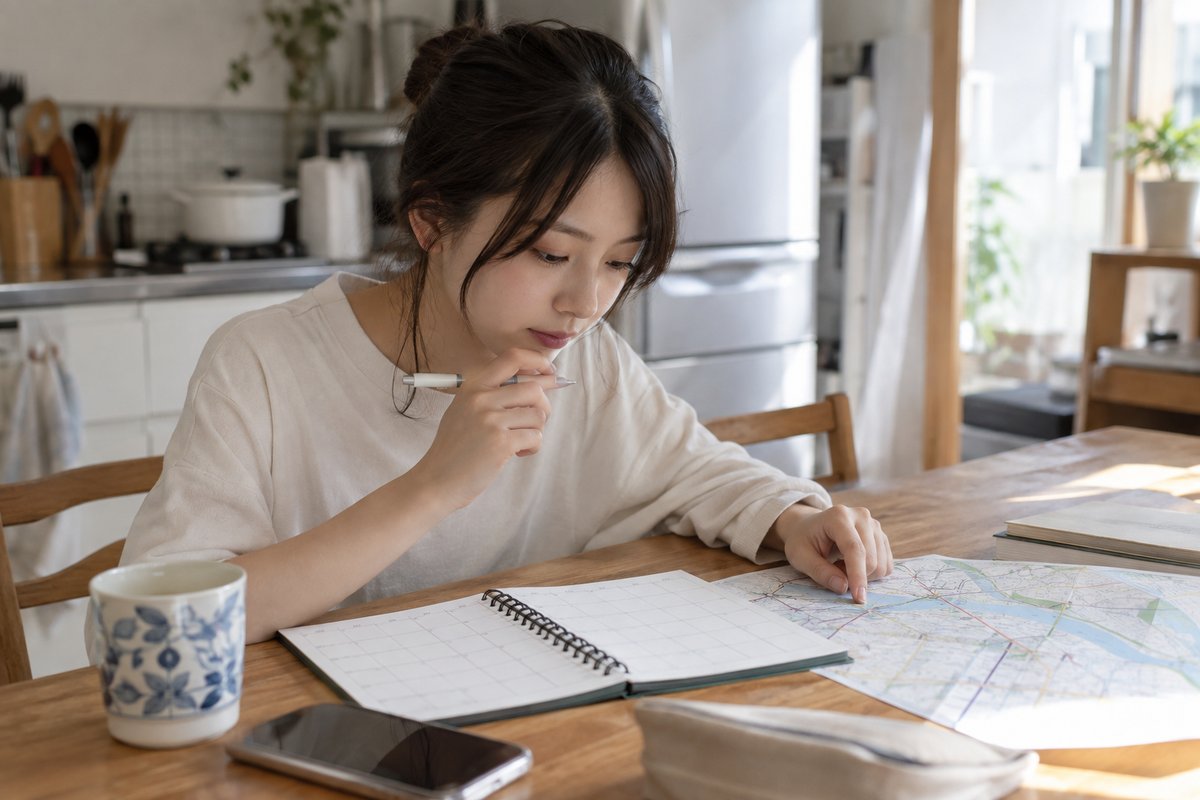 勤務条件を整理する人の生成イメージ
