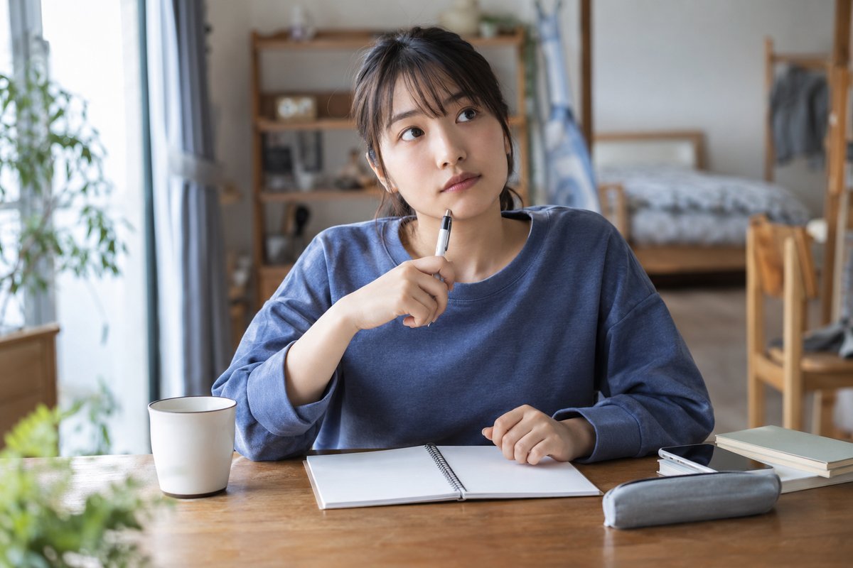 面接の質問を整理する人の生成イメージ