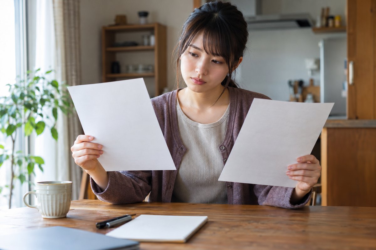 求人票を確認する人の生成イメージ