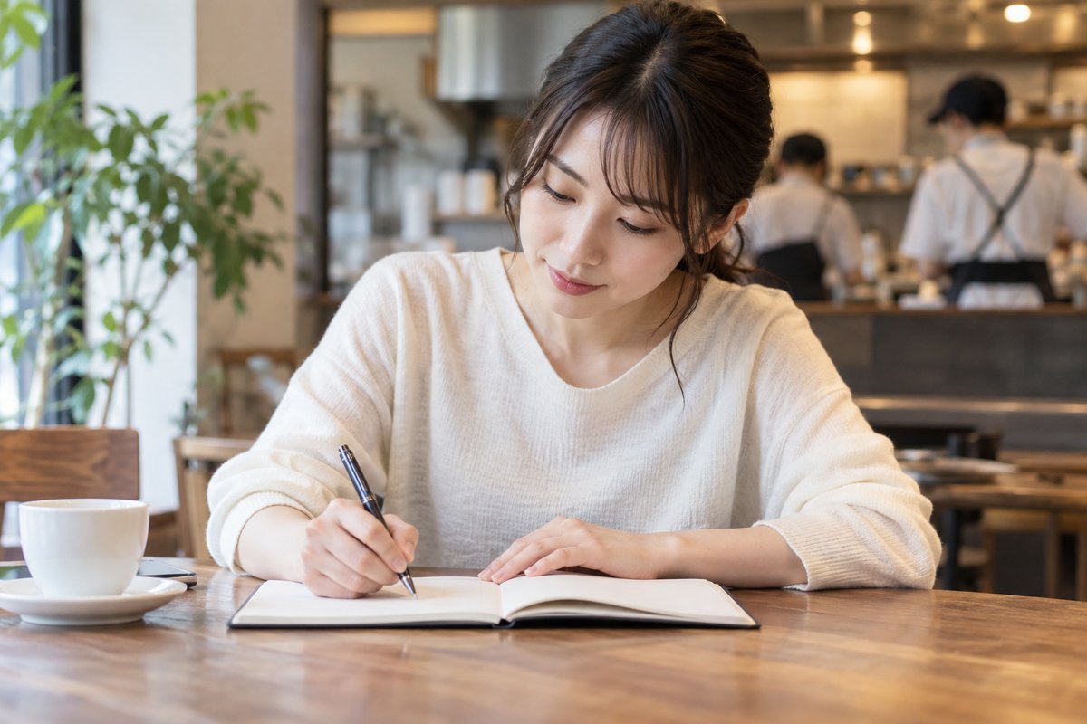 研修内容を確認する人の生成イメージ