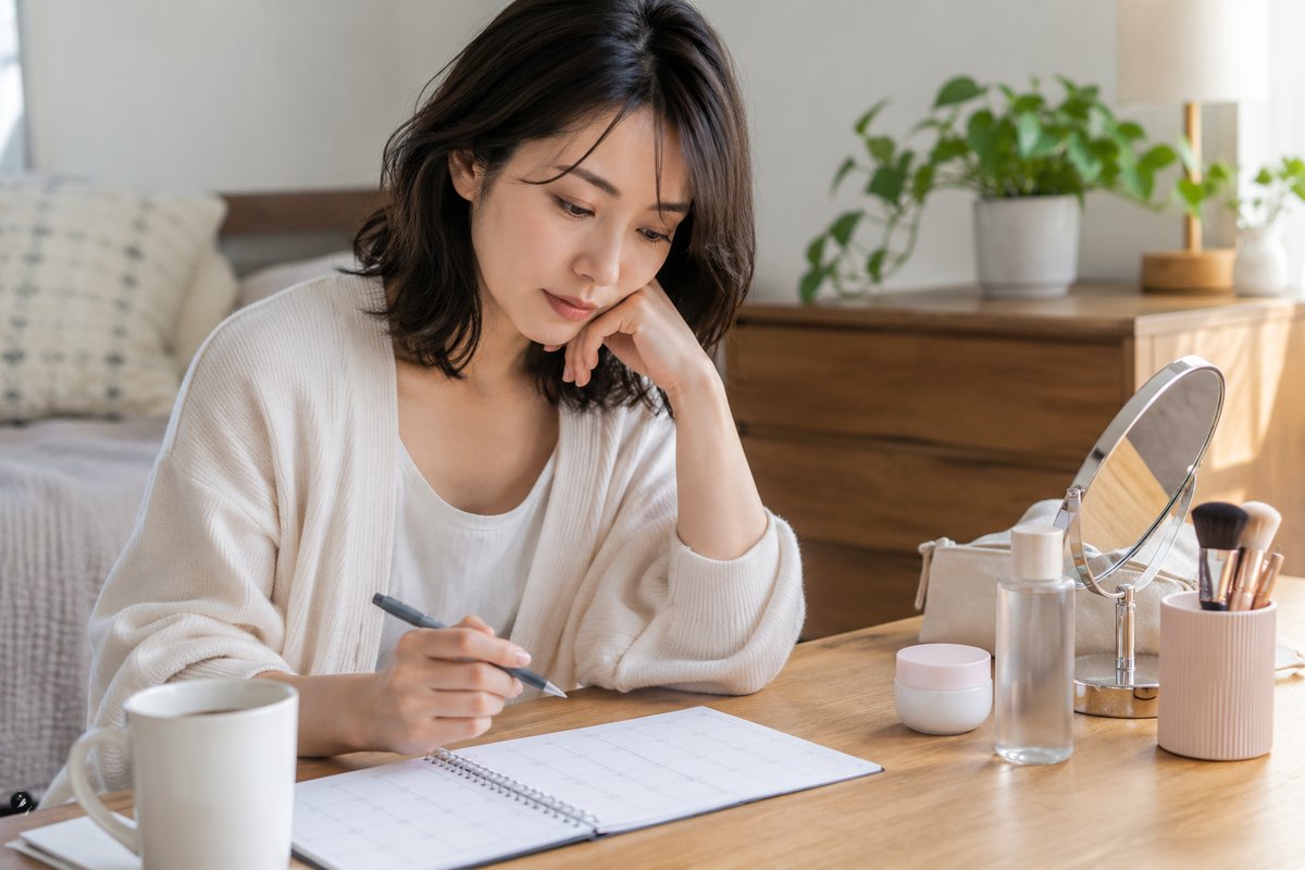 勤務条件を確認する人の生成イメージ