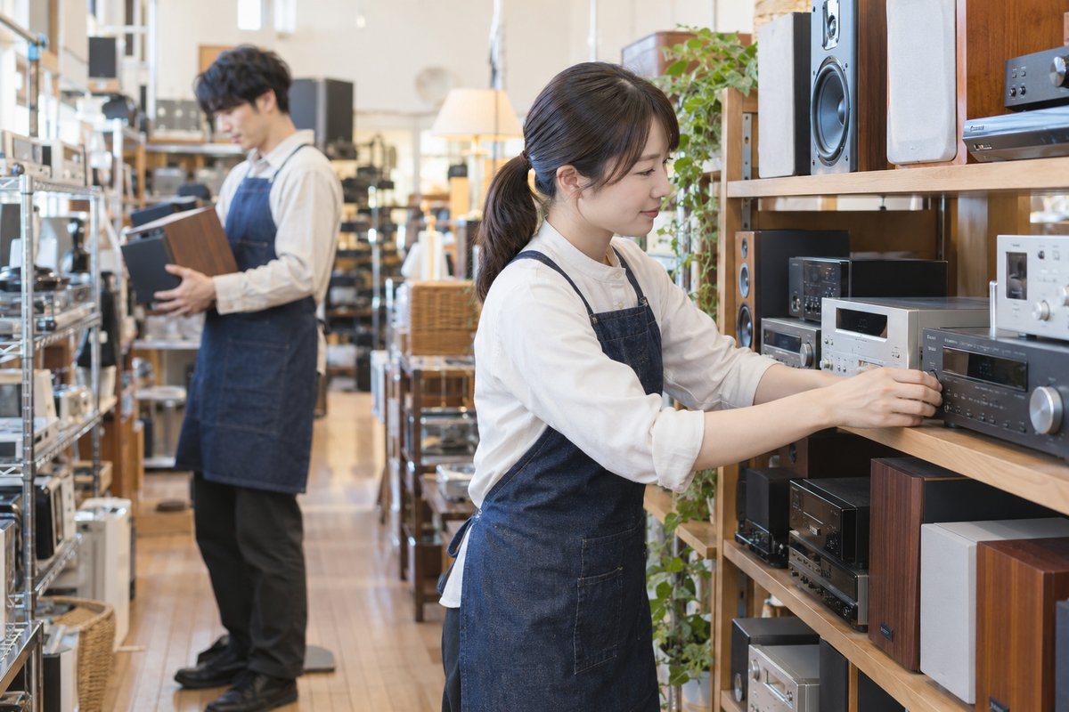 中古機器を陳列する生成イメージ