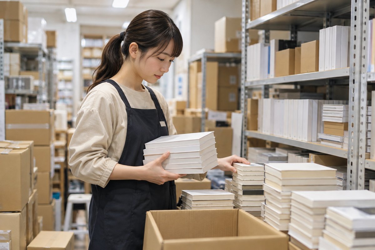 入荷品の整理を表す生成イメージ