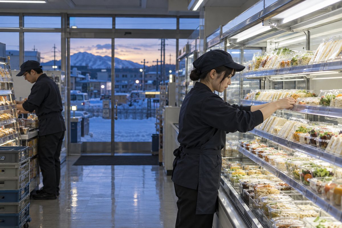 開店前の品出しを表す生成画像