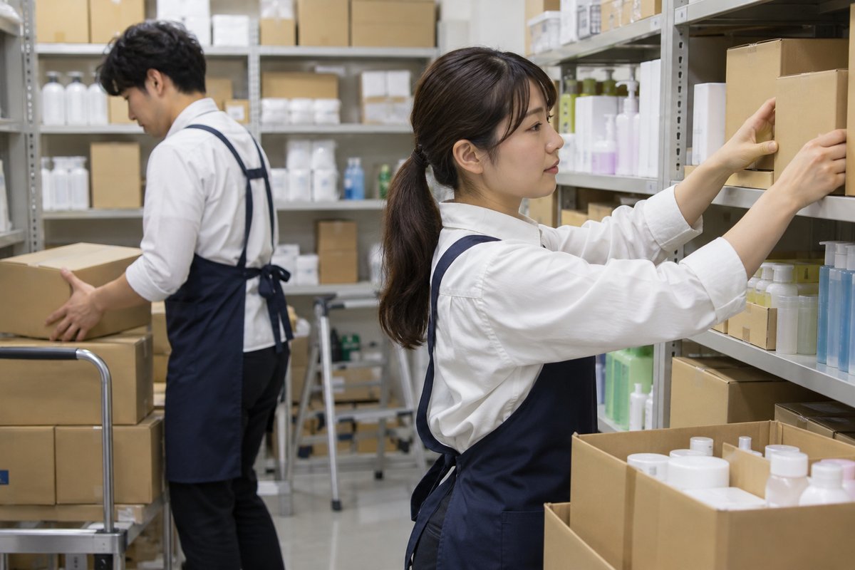在庫の整理を表す生成画像