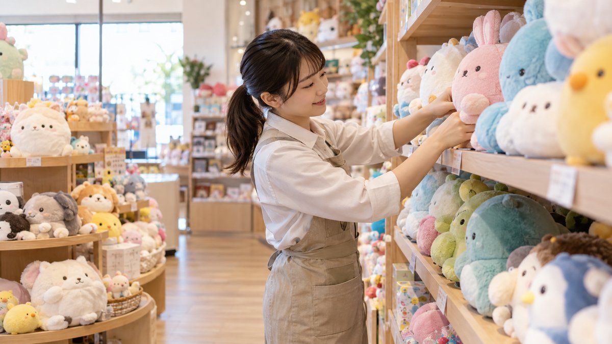雑貨玩具売場を整える生成写真