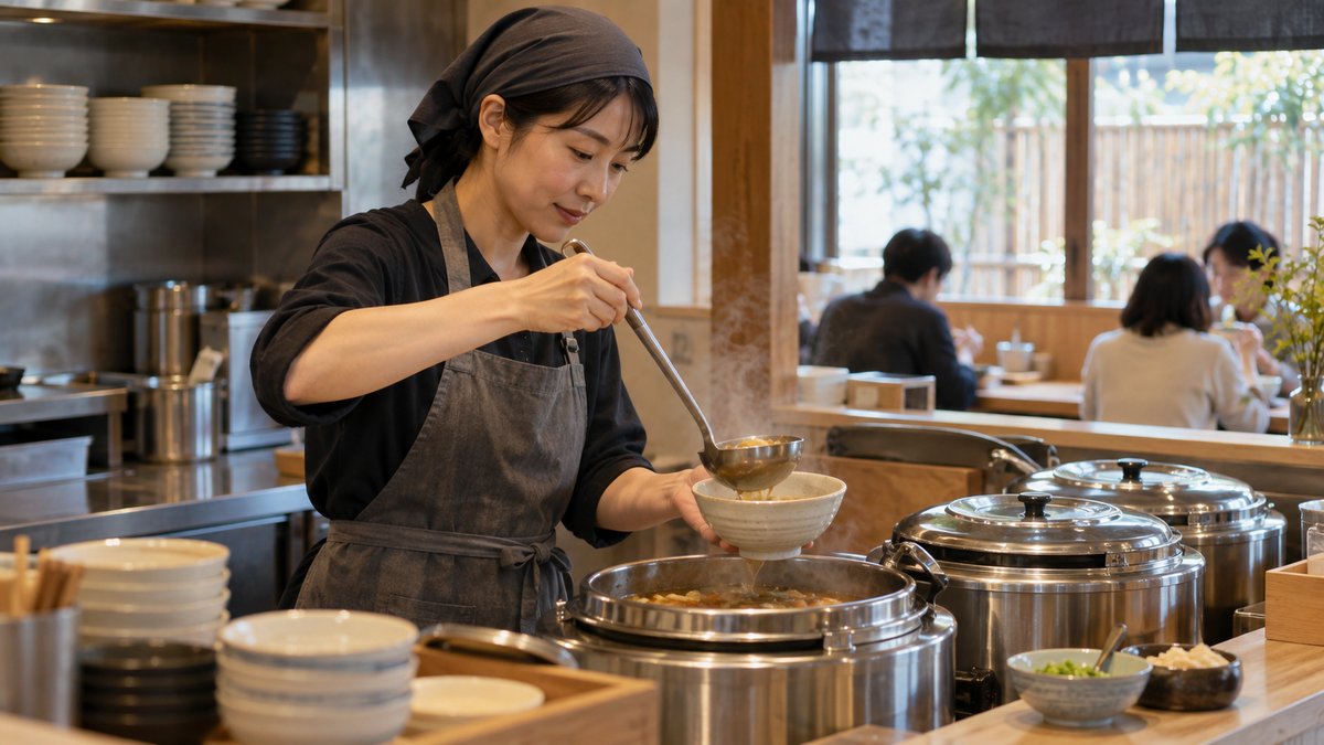 スープ専門店のカウンターの生成イメージ