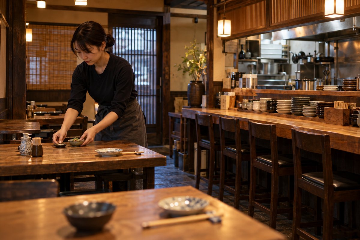 居酒屋の開店準備を表す生成イメージ