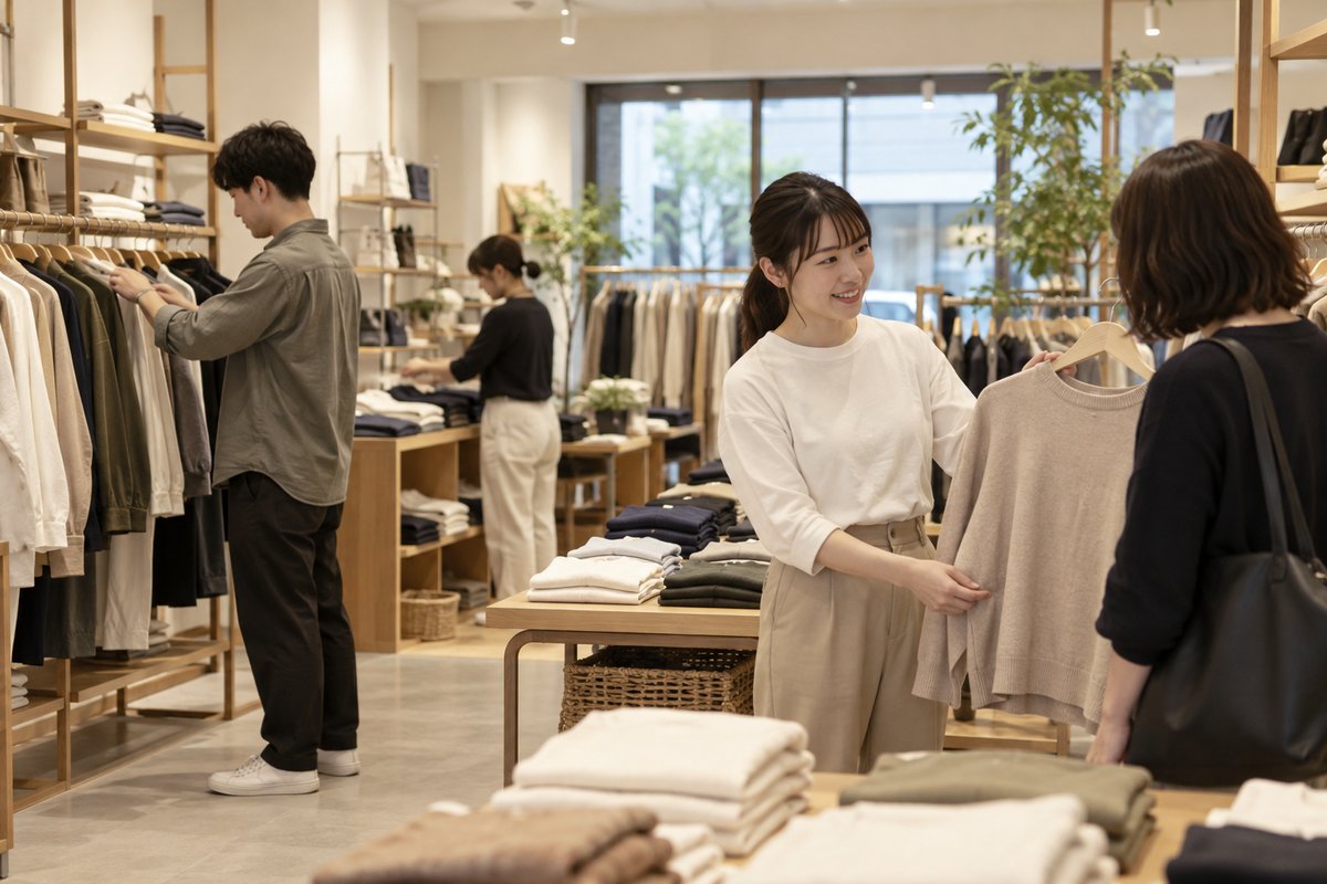 衣料品店の仕事を表す生成イメージ