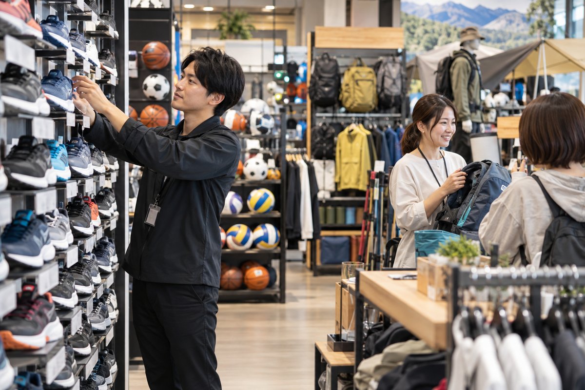 スポーツ用品売場を表す生成画像