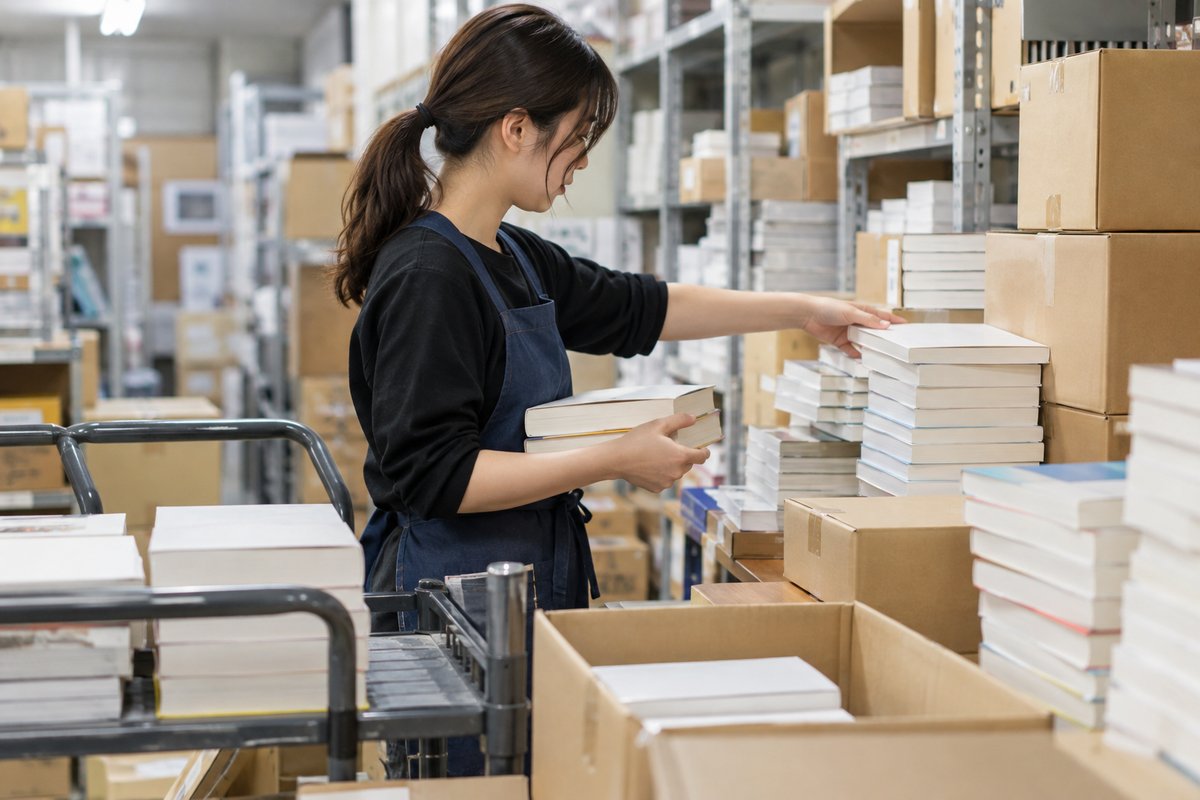 書棚を整理する生成イメージ