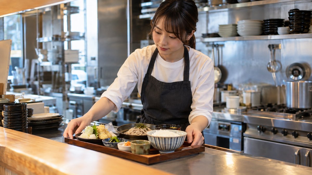 定食を準備する生成イメージ