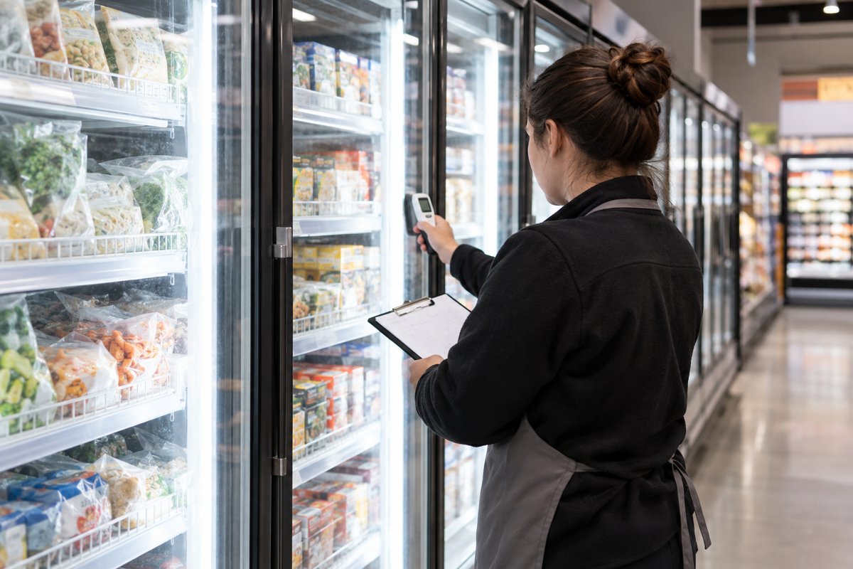 冷凍食品売場の確認を表す生成イメージ