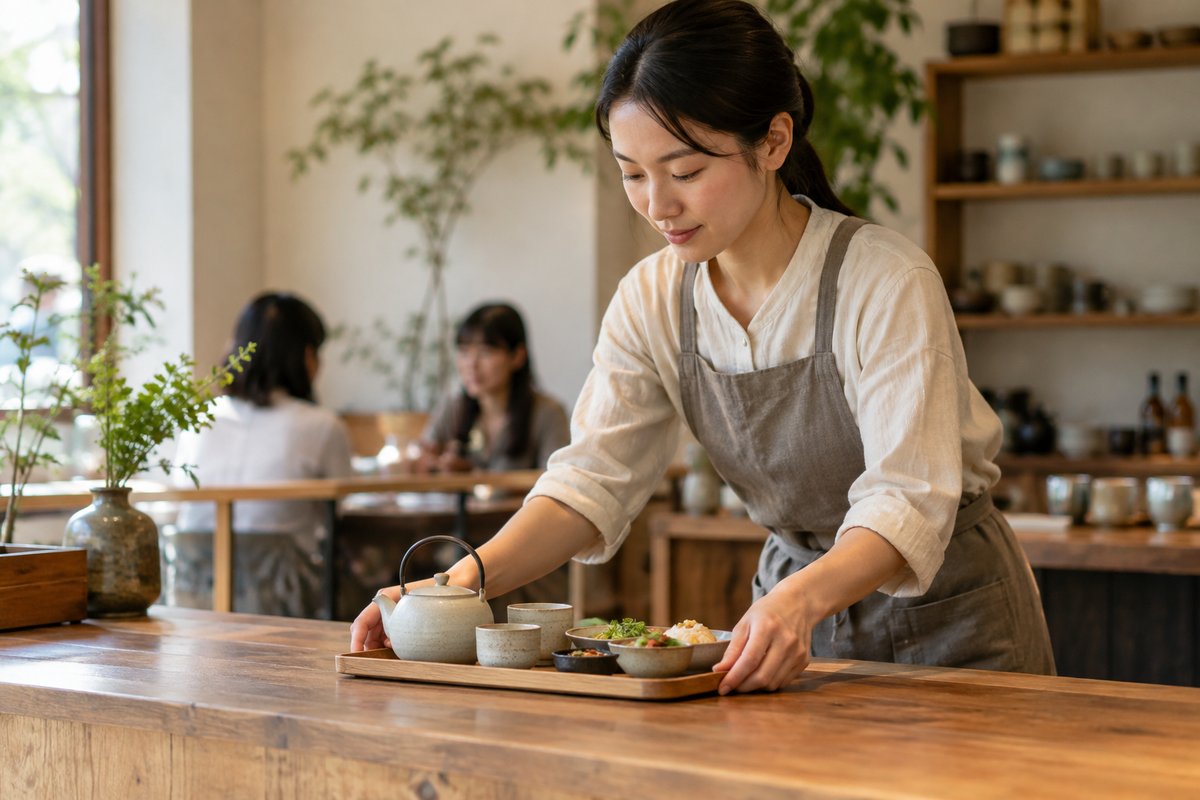 飲み物の提供準備を表す生成イメージ