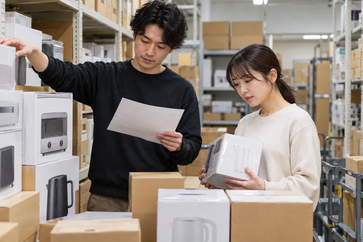 家電商品の入荷確認を表す生成画像