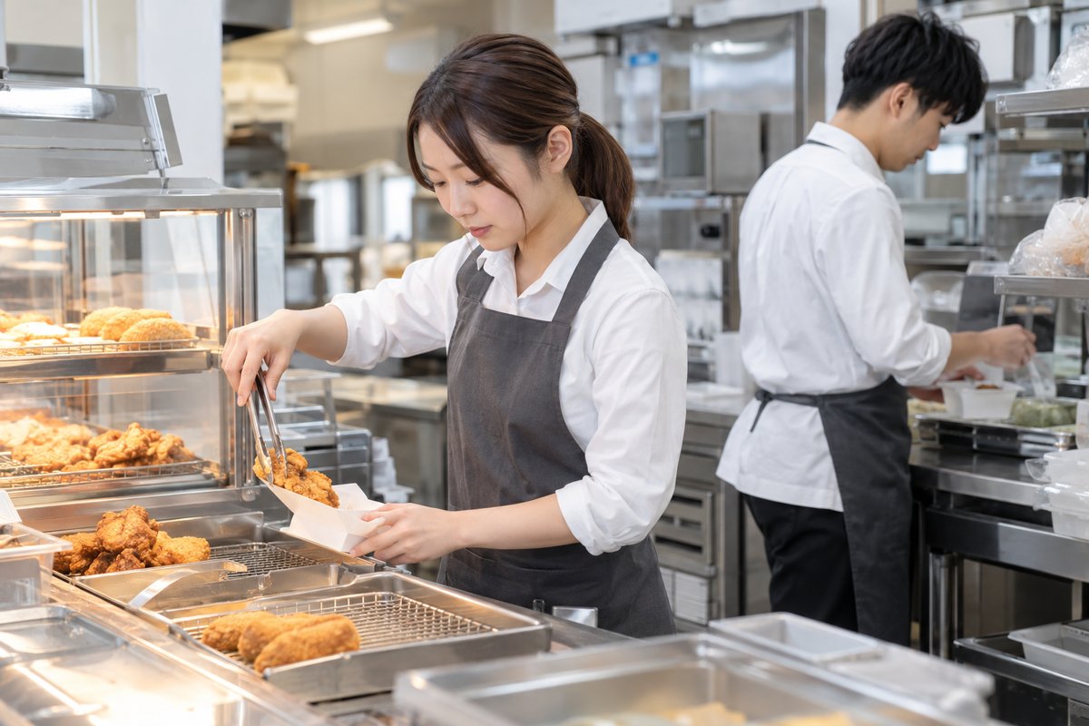 店内調理の準備を表す生成画像