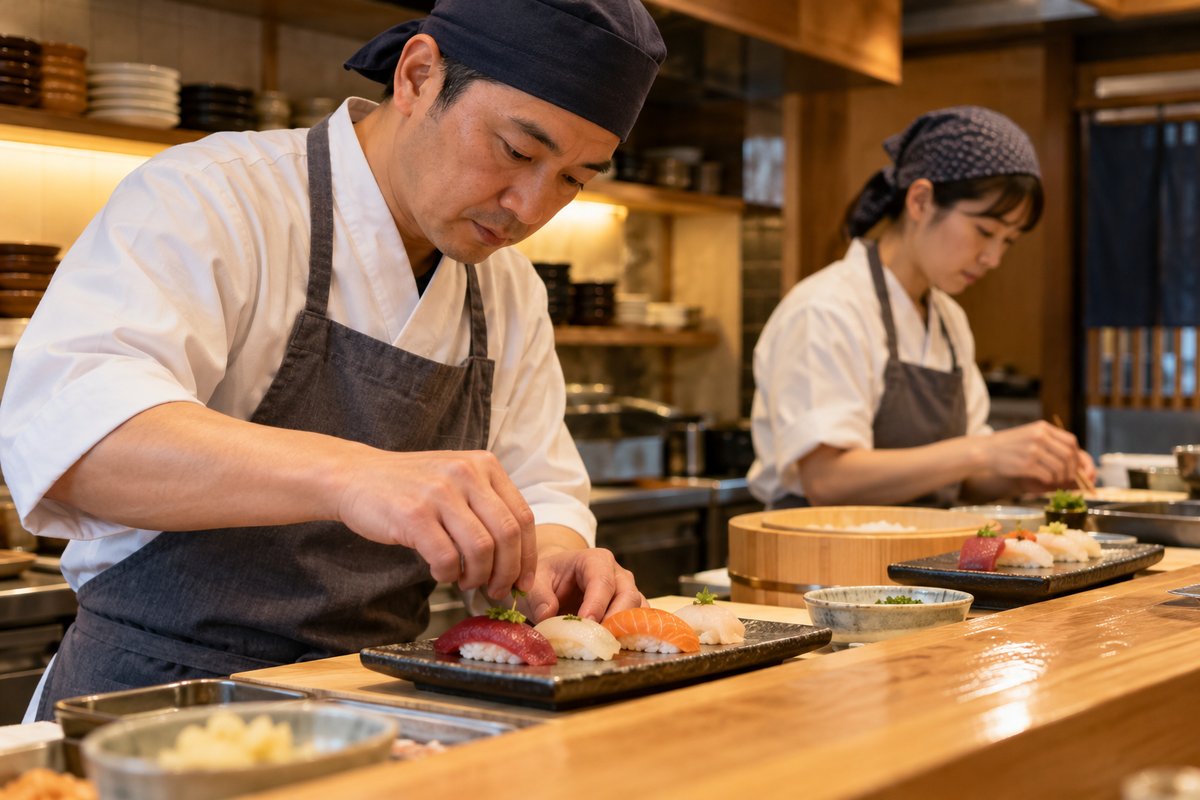 料理の盛り付けを表す生成画像